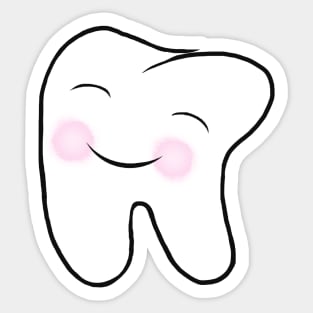 Blushing Tooth Sticker